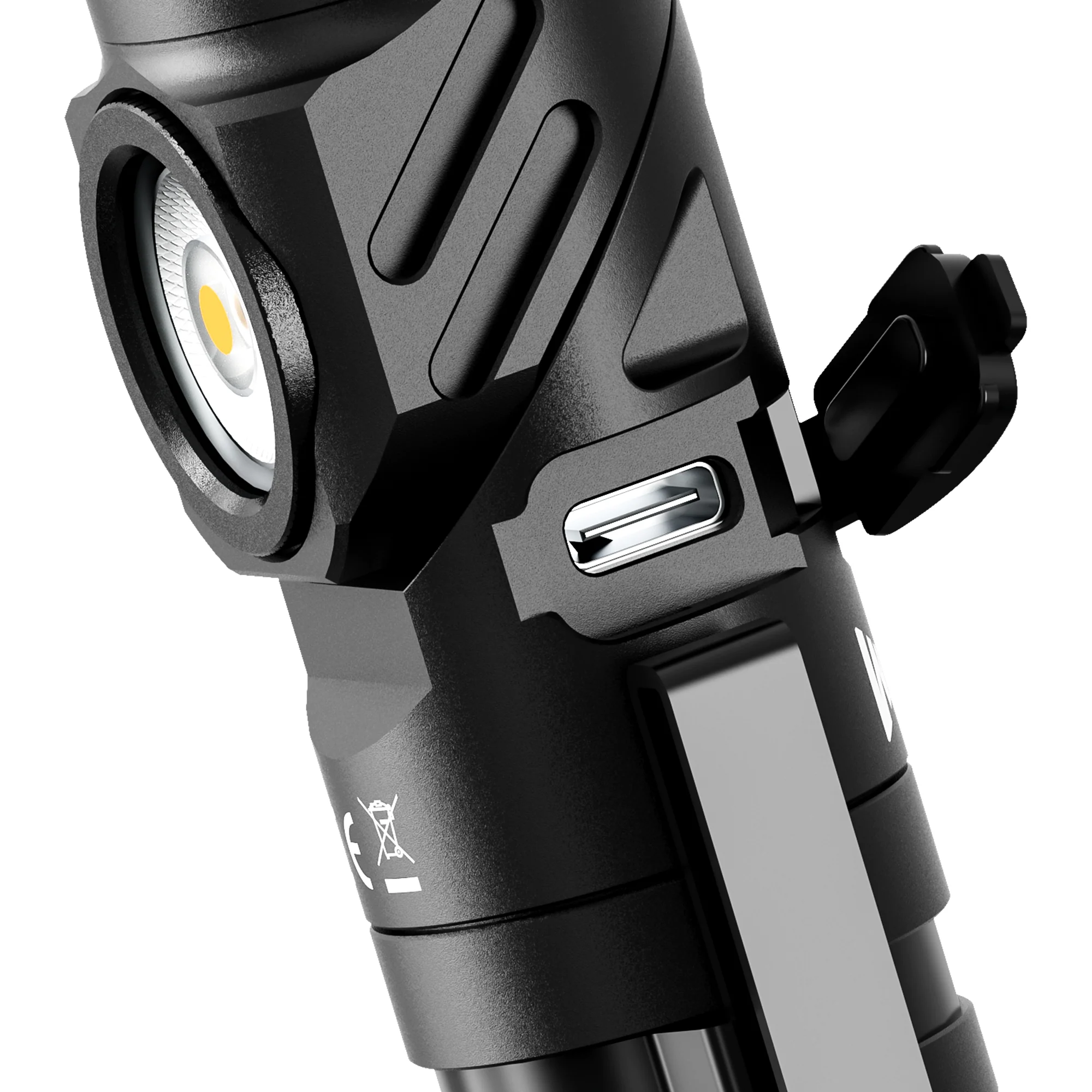 Wuben L1 2000 Lumen Taschenlampe - Taschenlampe mit zwei Lichtquellen und 180° drehbarem Kopf - Image 5