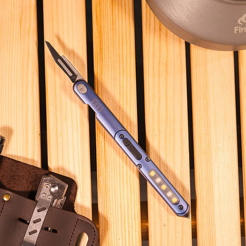 E62 Multifunktionaler EDC-Taktikstift, Licht und Messer - Image 10