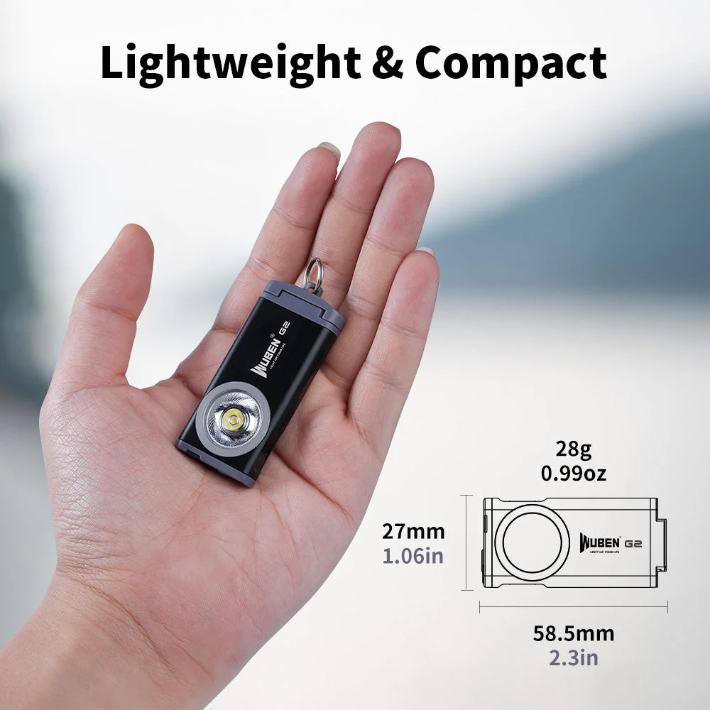 Wuben G2 Multifunktionale Mini-EDC-LED-Schlüsselanhänger-Taschenlampe - Image 6