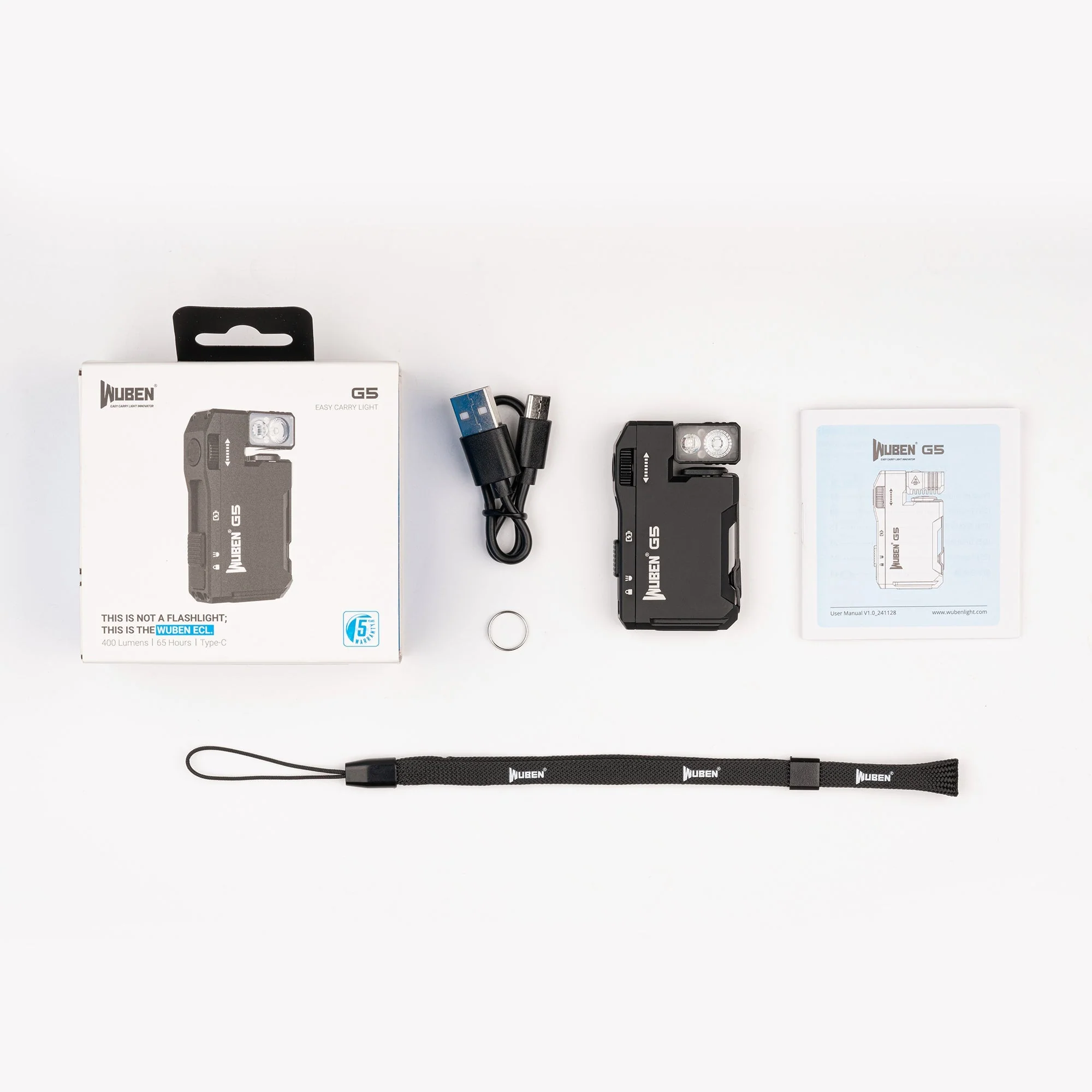 WUBEN G5 gelbe (Bundle) EDC-Lampe 400 Lumen - Image 7