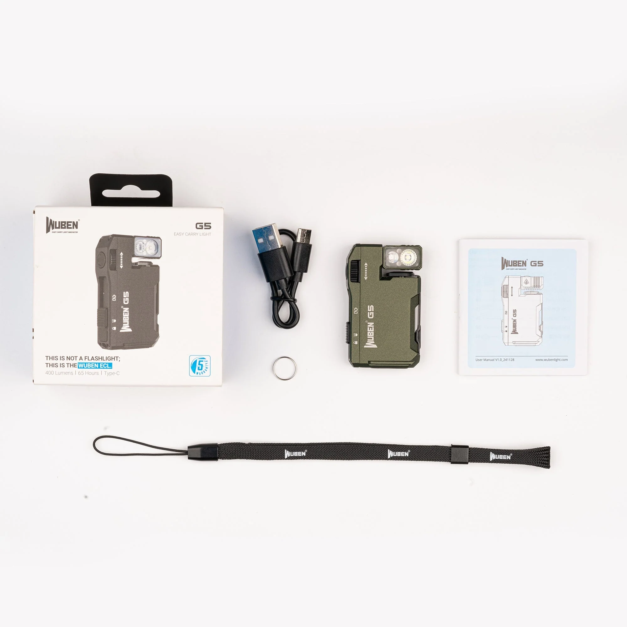 WUBEN G5 gelbe (Bundle) EDC-Lampe 400 Lumen - Image 8