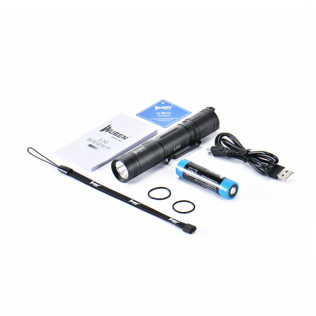 Wuben L50 1200 Lumen Beste wiederaufladbare 18650 EDC Taschenlampe - Image 11