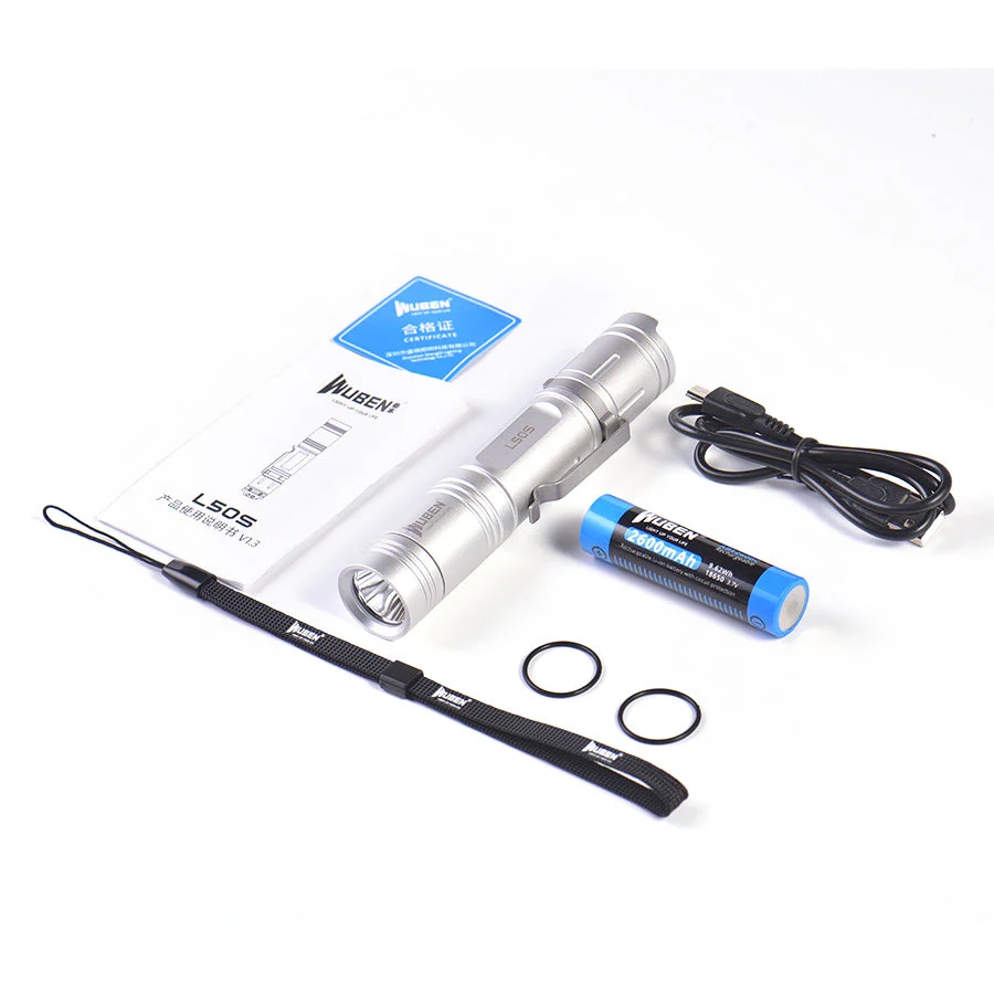Wuben L50 1200 Lumen Beste wiederaufladbare 18650 EDC Taschenlampe - Image 12