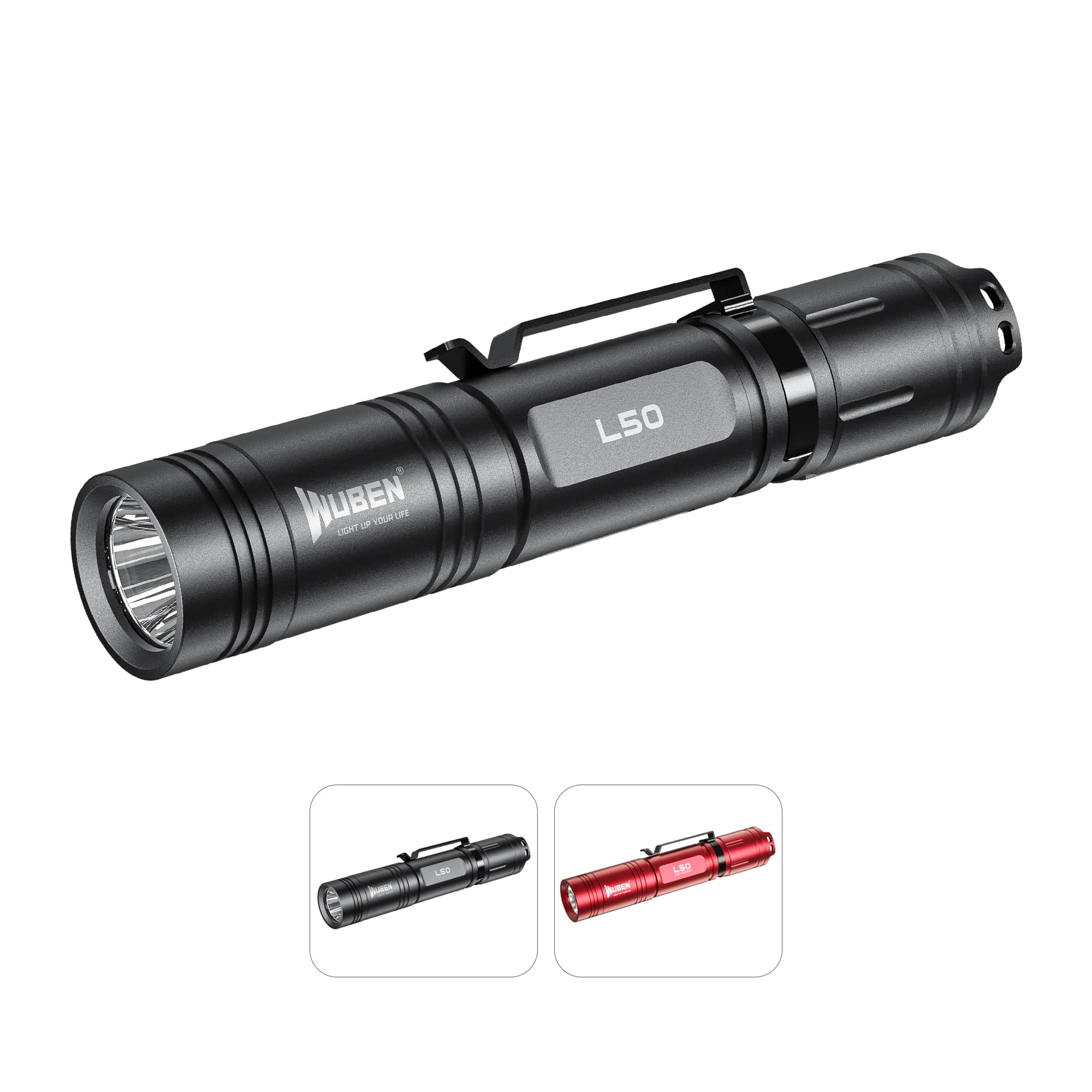 Wuben L50 1200 Lumen Beste wiederaufladbare 18650 EDC Taschenlampe - Image 3