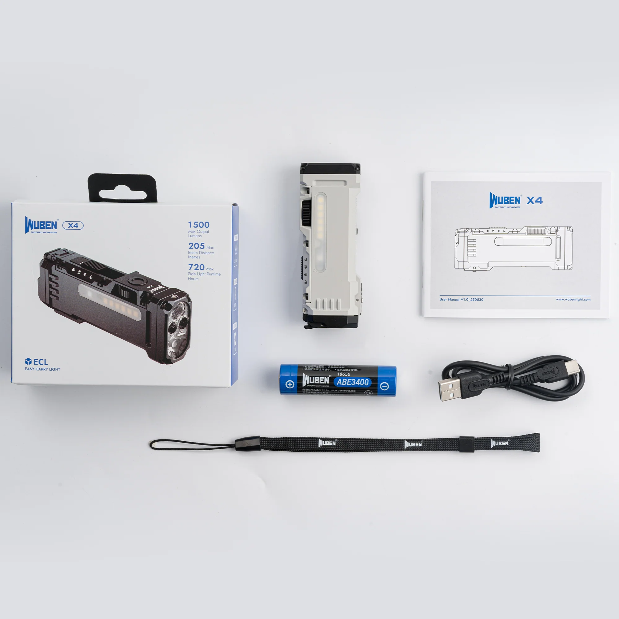 Wuben X4 Kompakte Multifunktions-Taschenlampe - Image 26