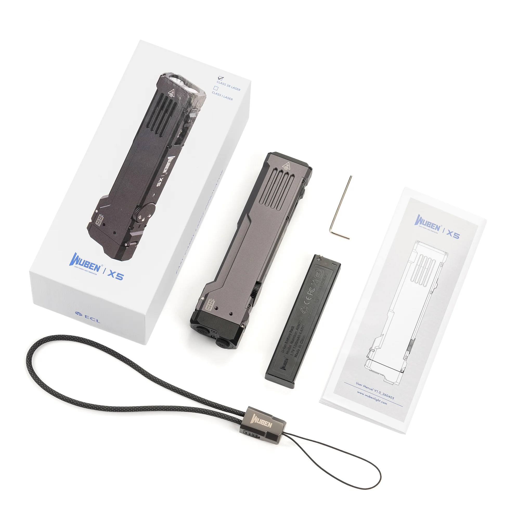 WUBEN X5 3-in-1 wiederaufladbare helle Taschenlampe mit 1300 Lumen für den EDC-Einsatz - Image 24
